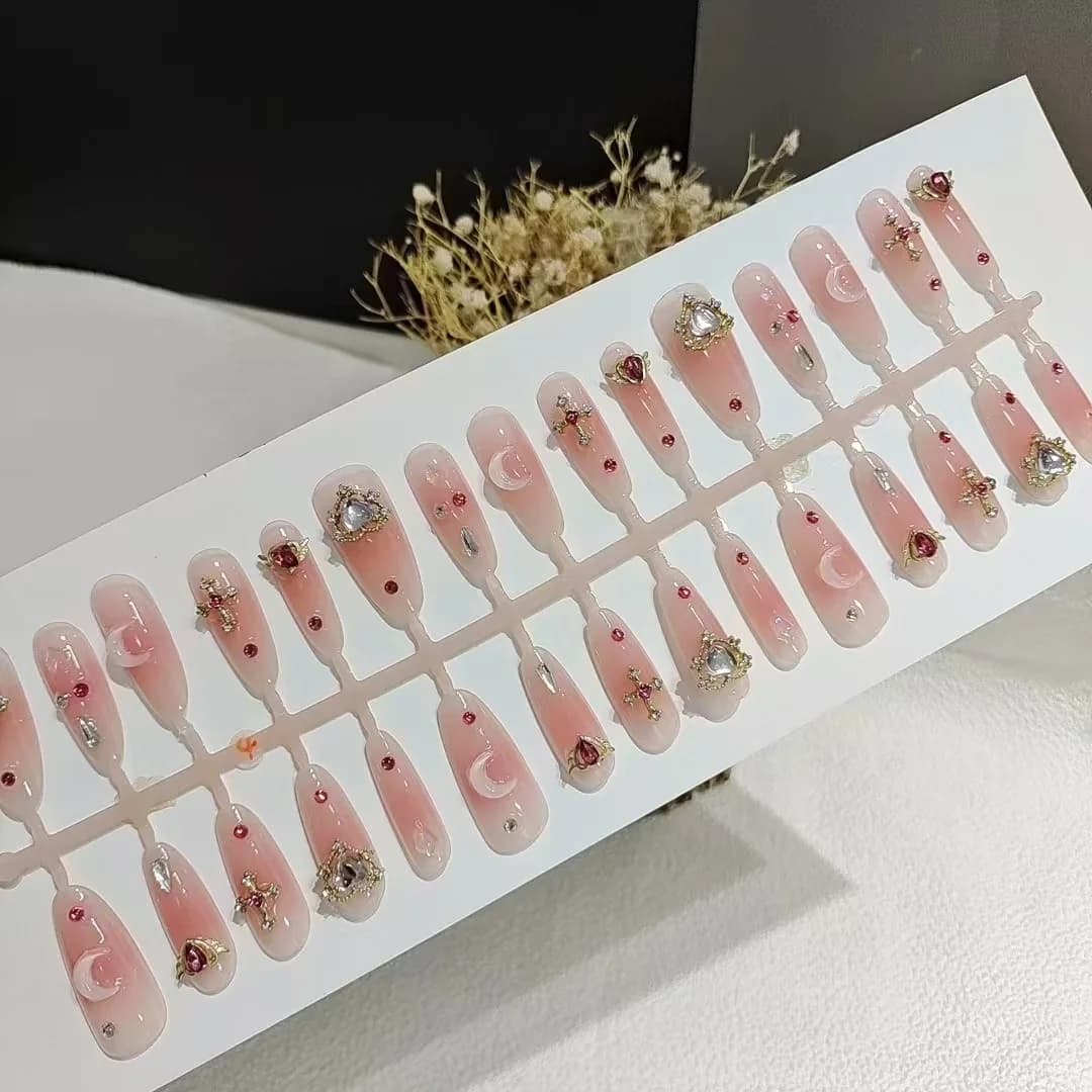 Tehisnaelad kivikestega, pikad stiletto kujuga, 30 tk